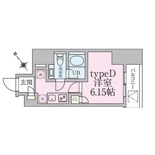 シュロス新横浜【8階】の間取り