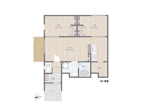 南千束新築マンション【1階】の間取り