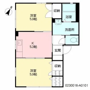 ヴァレー・アグスタ【1階】の間取り