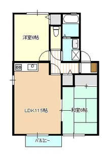 ロイヤルステージ水明B【2階】の間取り
