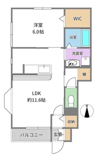 レトワール桜ケ丘【1階】の間取り