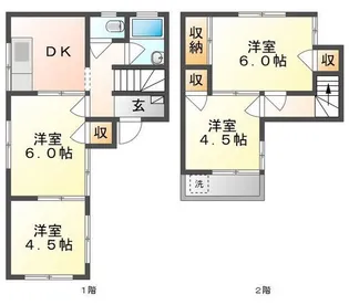 岡山県岡山市北区十日市中町【一戸建】の間取り