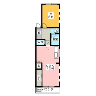 アルカディア【3階】の間取り