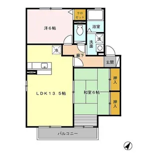 サン カルチェあいおい D【2階】の間取り