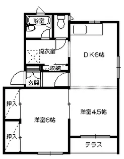 コーポK2【1階】の間取り
