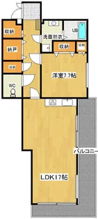 ハーベストマンション【7階】の間取り