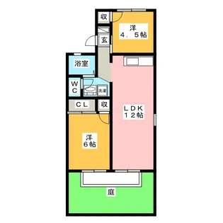 セジュール高貴【1階】の間取り