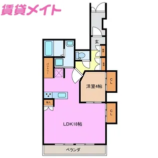 トーカイハイツ【5階】の間取り
