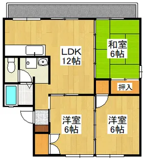 グランドゥール岩崎B棟【1階】の間取り