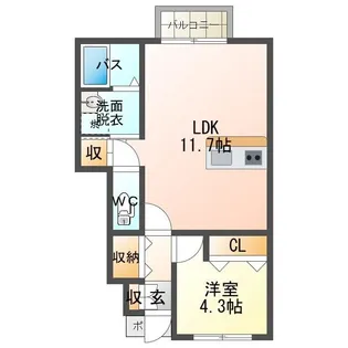 カーサHiro【1階】の間取り