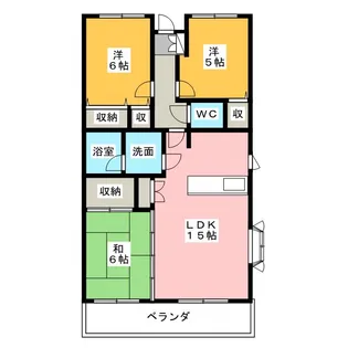 エクレール新富士 II【2階】の間取り