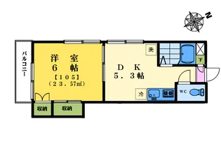 パインハイツ【1階】の間取り