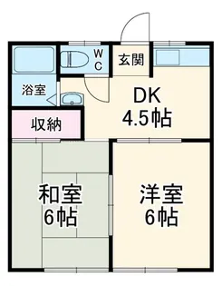 冨永コーポA【2階】の間取り