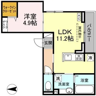 福島県郡山市開成5【アパート】の間取り