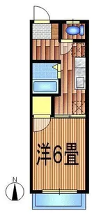 岡田ハイツ西棟【2階】の間取り