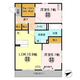 プレベール【2階】の間取り