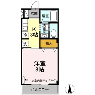 ルグラン花園【3階】の間取り