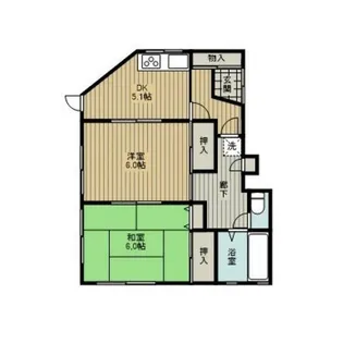 ひかりハイツ領家【1階】の間取り