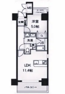 サングレース【6階】の間取り