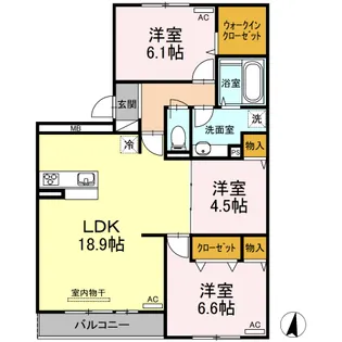 広島県福山市三吉町南1【アパート】の間取り