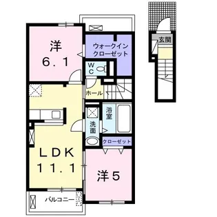 2LDKの間取り画像