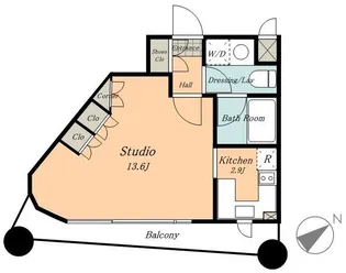 東京都港区南青山2【マンション】の間取り