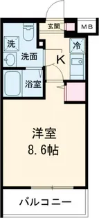 メイクスアート五反野【6階】の間取り
