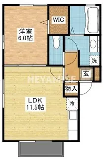 ロイヤルガーデン貝津B棟【1階】の間取り