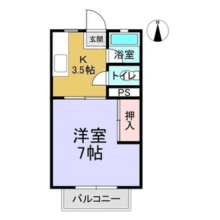 第1永瀬ハイツ【2階】の間取り