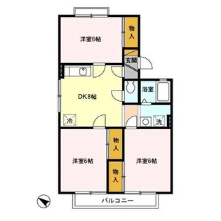 ローズコート C【1階】の間取り