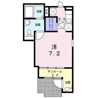 ヴァルト日の出【1階】の間取り