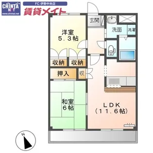 シャインエトワール【1階】の間取り