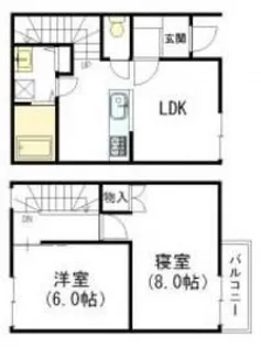 大阪府大阪市東住吉区西今川3【一戸建】の間取り