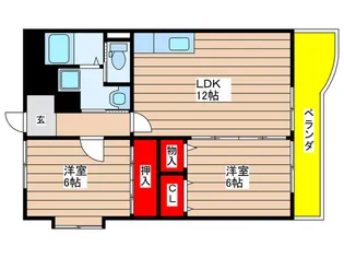 第二村井マンション【4階】の間取り