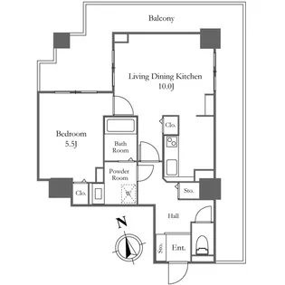 東京都中央区新川2【マンション】の間取り