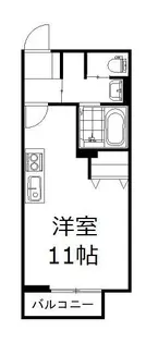 チッタ・デ・雄町【1階】の間取り