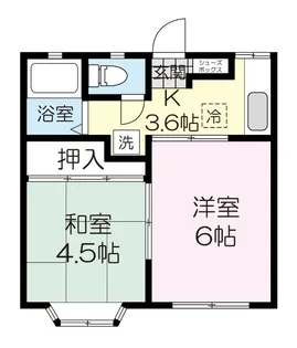 グリーンヒルコーポ【1階】の間取り