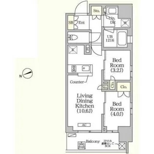 グランエール西日暮里【9階】の間取り