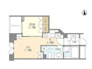 シティハウス東京新橋【9階】の間取り
