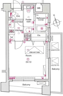 L-Flat鶯谷【3階】の間取り