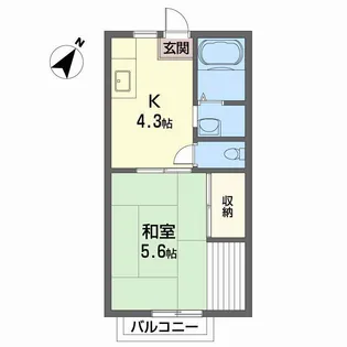 サンライフ前田 No.2【2階】の間取り