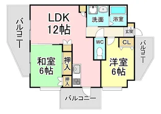 福岡県北九州市小倉南区若園4【マンション】の間取り