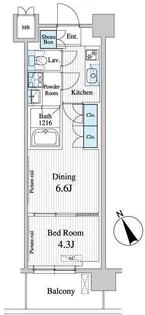 プレノ清澄庭園【2階】の間取り