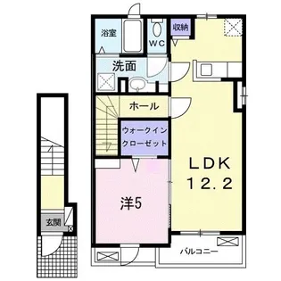 アバンツァートII【2階】の間取り