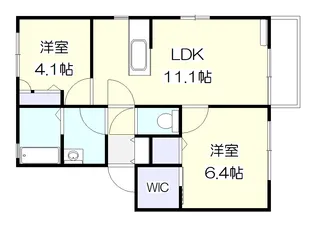 ビューハイツ西棲I【2階】の間取り