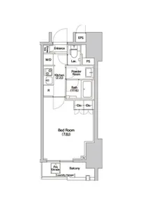 Haluwa芝公園【10階】の間取り