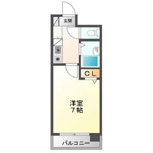 エステート記念橋【6階】の間取り