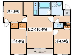 フォスカリーノ【1階】の間取り