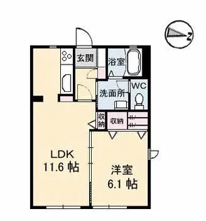 メゾン・エクランタンII【1階】の間取り