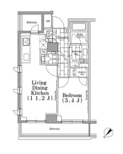 ONE ROOF FLAT TSUKISHIMA【7階】の間取り